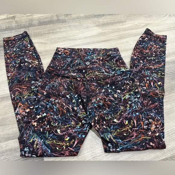 lululemon athletica Pants - Lululemon Align High-Rise Pant 25 Foliage Overlay Multi Yoga Leggings Size 2